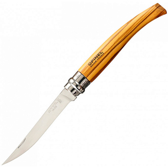 Нож филейный Opinel №10 Оливковое дерево - Фото 1 большая