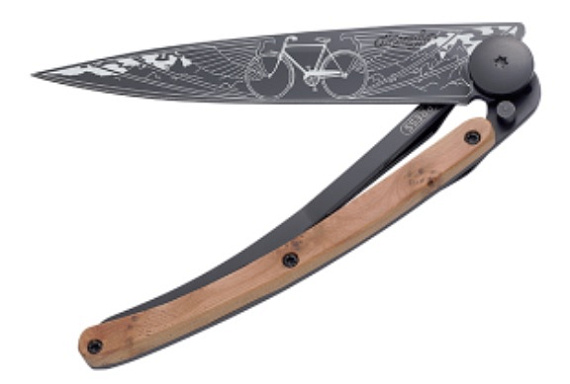 Нож Deejo Black Juniper Wood Bicycle - Фото 1 большая