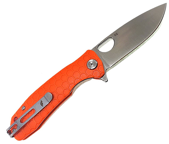 Нож Honey Badger Flipper L оранжевый - Фото 2 большая