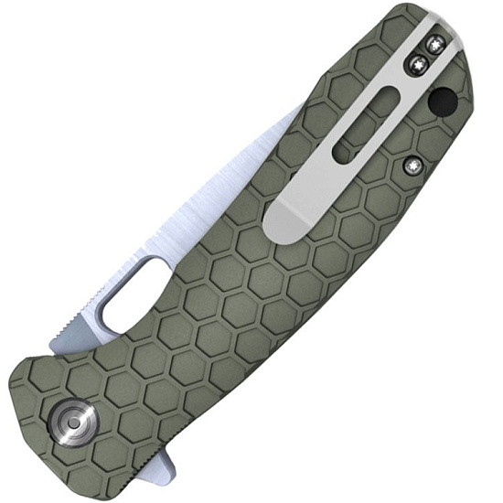 Нож Honey Badger Flipper M зеленый - Фото 2 большая