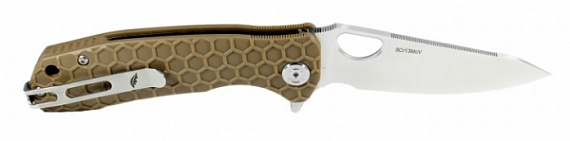 Нож Honey Badger Leaf M песочный - Фото 3 большая