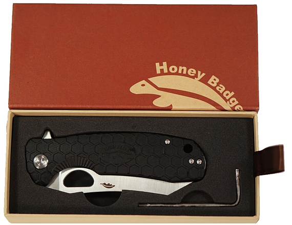 Нож Honey Badger Wharnclever L черный - Фото 4 большая