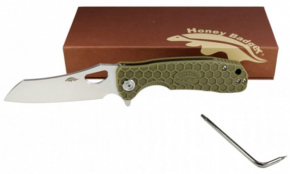 Нож Honey Badger Wharnclever M зеленый - Фото 5 большая