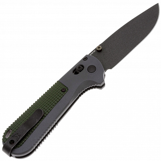 Нож Benchmade Redoubt Overlander Gray W/Forrest Green Grip/Cobalt Black - Фото 2 большая