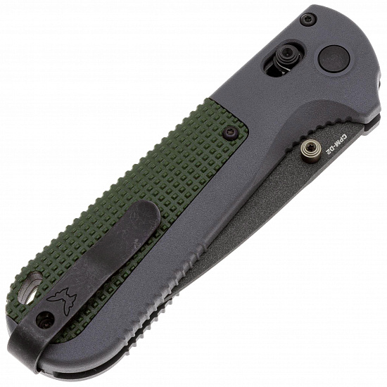 Нож Benchmade Redoubt Overlander Gray W/Forrest Green Grip/Cobalt Black - Фото 4 большая