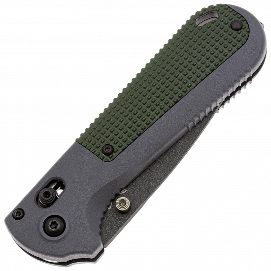 Нож Benchmade Redoubt Overlander Gray W/Forrest Green Grip/Cobalt Black - Фото 5 большая