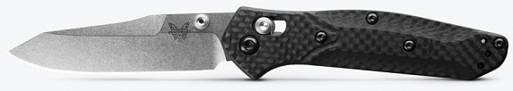 Нож Benchmade Mini Osborne Carbon Fiber Black/Satin - Фото 2 большая