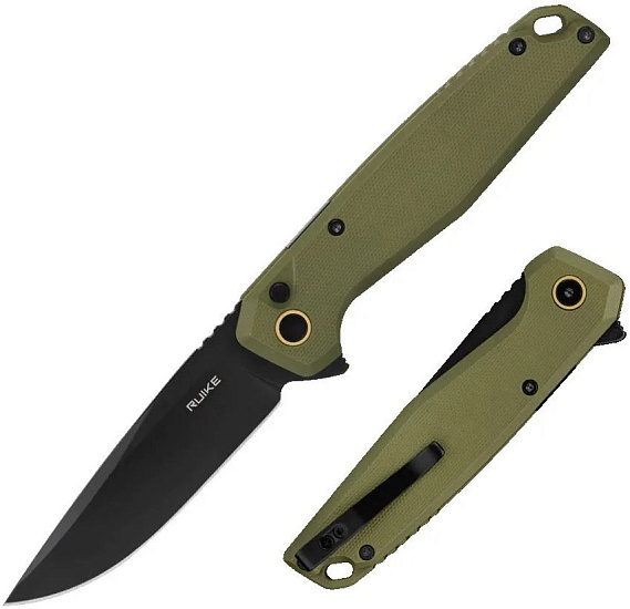 Нож Ruike P873-G Зелёный - Фото 3 большая