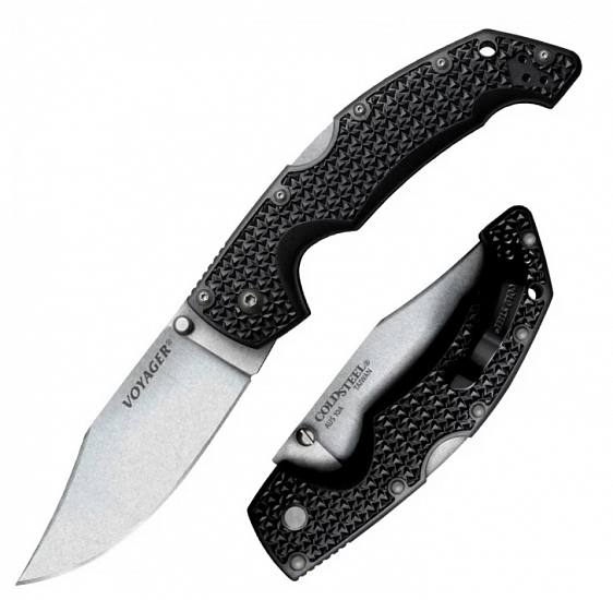 Нож Cold Steel Voyager Clip Large Plain Edge - Фото 2 большая