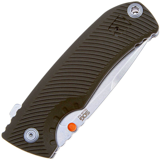 Нож SOG Tellus FLK GRN клинок CRYO 440C Olive Drab - Фото 3 большая