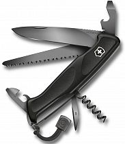 Нож перочинный Victorinox RangerGrip 55 Onyx 130мм 12 функций с фиксатором лезвия Black