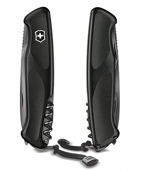 Нож перочинный Victorinox RangerGrip 55 Onyx 130мм 12 функций с фиксатором лезвия Black - Фото 3 большая