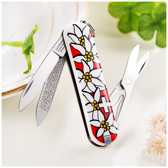 Нож-брелок Victorinox  Classic Edelweiss - Фото 8 большая