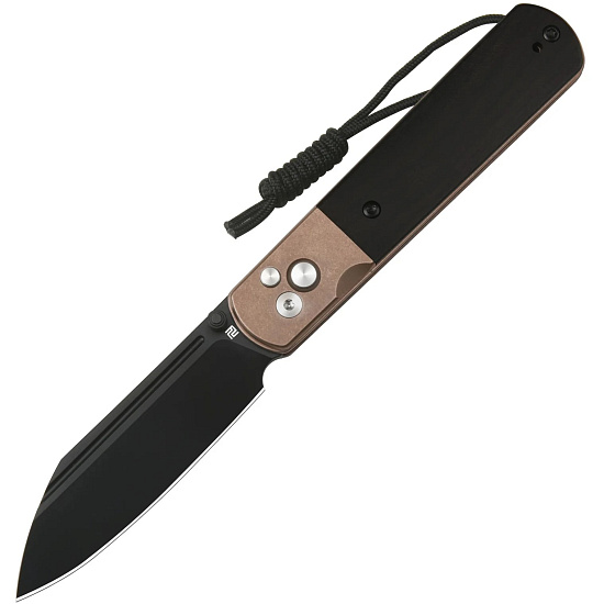 Нож Artisan Cutlery Holm G10/AR-RPM9 Rose Gold Steel/Ebony Wood/Black - Фото 1 большая