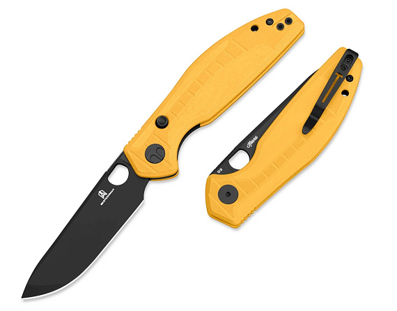 Нож Bestechman Angry Owl G10/D2 PVD Black/Yellow - Фото 2 большая