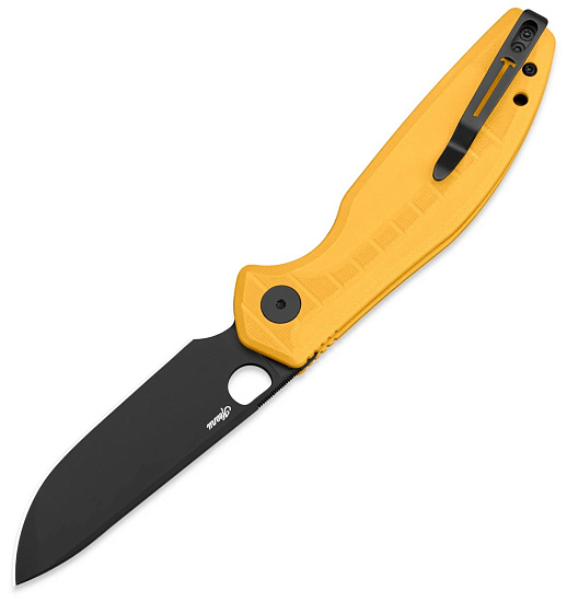 Нож Bestechman Angry Owl G10/D2 PVD Black/Yellow - Фото 3 большая