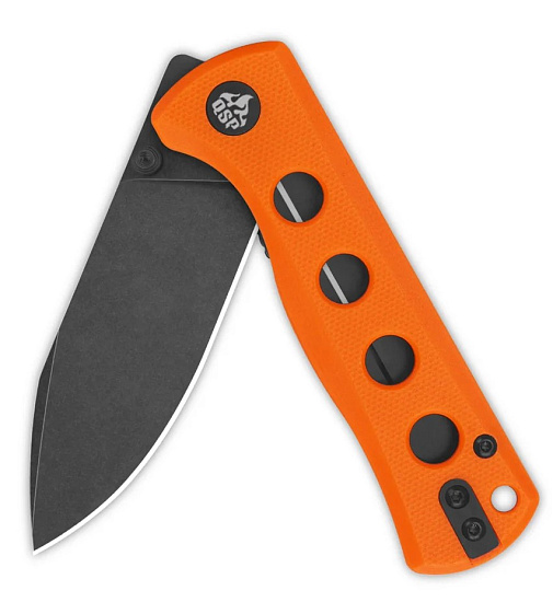 Нож QSP Knife Canary folder G10/14C28N Blackwash/Orange - Фото 4 большая