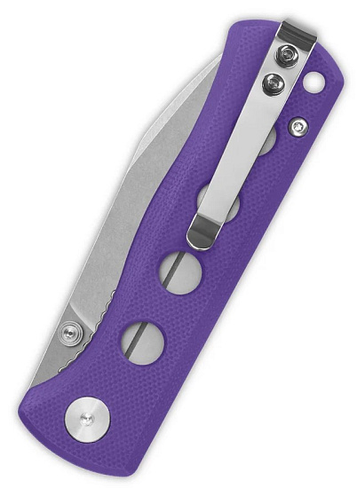 Нож QSP Knife Canary folder G10/14C28N Stonewash/Purple - Фото 2 большая