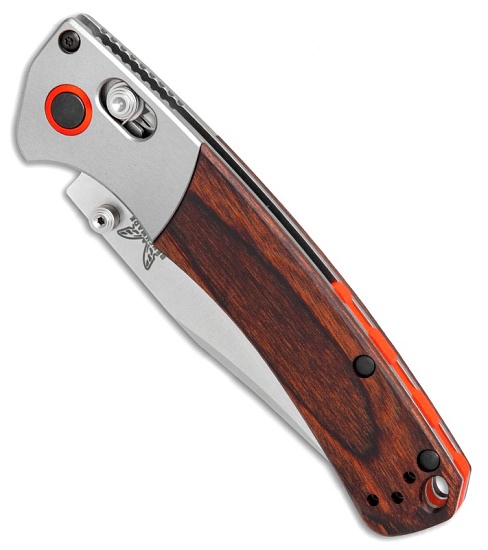 Нож Benchmade Mini Crooked River Dark Brown Wood/Satin - Фото 3 большая