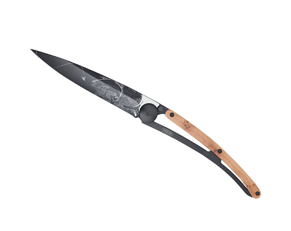 Нож Deejo Tattoo Trout Juniper Wood - Фото 2 большая