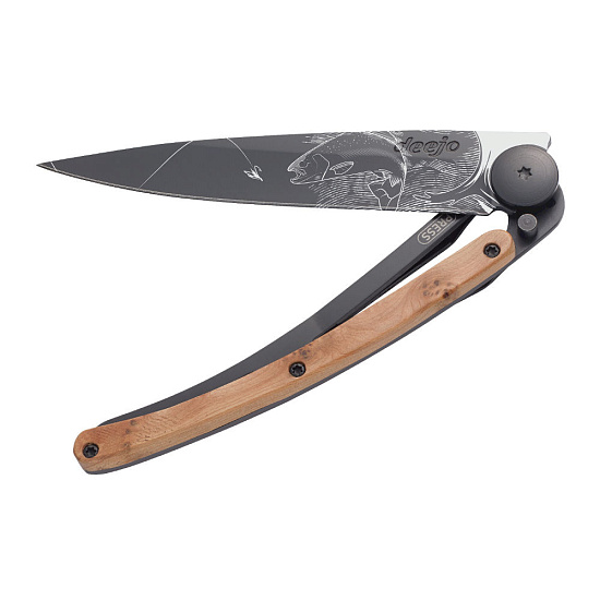 Нож Deejo Tattoo Trout Juniper Wood - Фото 1 большая