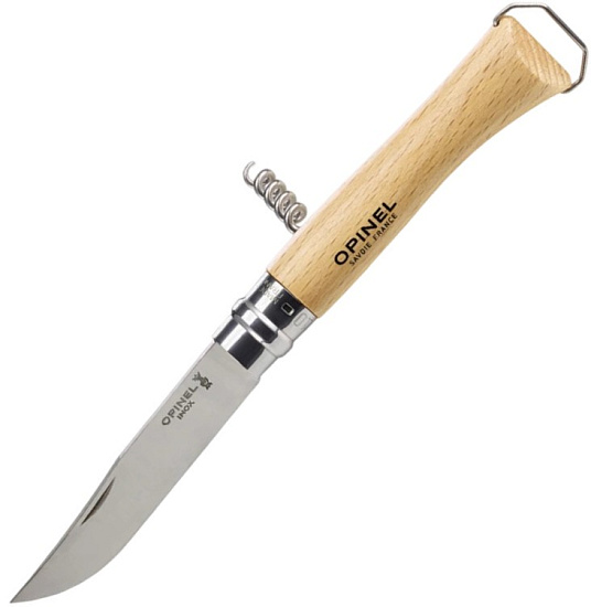 Нож Opinel №10 Бук + штопор - Фото 1 большая