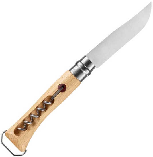 Нож Opinel №10 Бук + штопор - Фото 2 большая