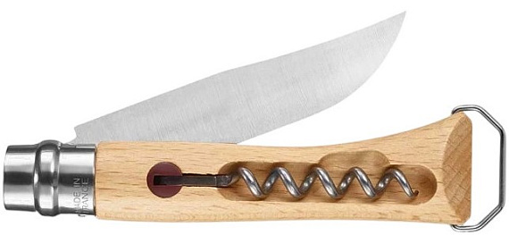 Нож Opinel №10 Бук + штопор - Фото 4 большая
