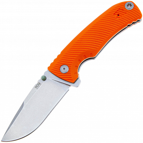 Нож SOG Tellus FLK Blaze GRN клинок CRYO 440C Orange - Фото 1 большая