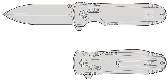 Нож складной Sog Pentagon XR Blackout - Фото 6 большая