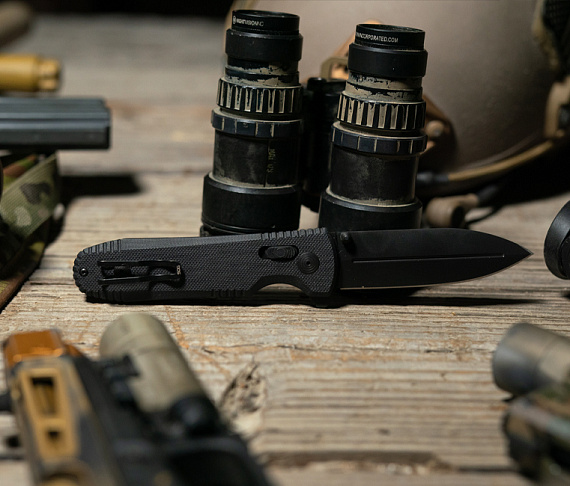 Нож складной Sog Pentagon XR Blackout - Фото 10 большая