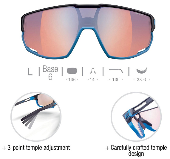 Очки Julbo Rush Black/Red Spectron 3 - Фото 12 большая