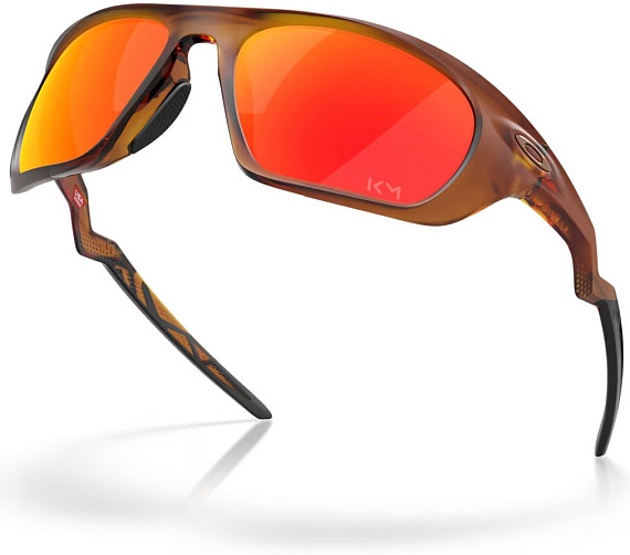 Очки Oakley Lateralis Kylian Mbappe Matte Dark Amber/Prizm Ruby - Фото 4 большая