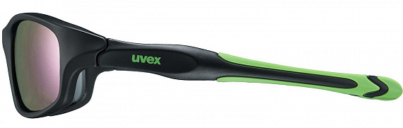 Очки детские Uvex 507 чёрный матовый/зел. - Фото 4 большая