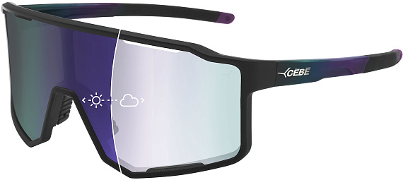 Очки Cebe Outflow Matt Black Cameleon/Vario Grey Purple Revo Cat.1>3 - Фото 2 большая