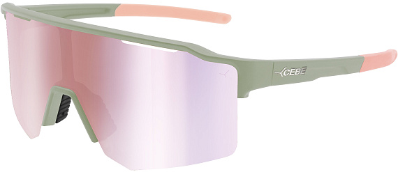 Очки Cebe Outflow Lite Matt Light Green/Grey Pink Revo Cat.3 - Фото 1 большая