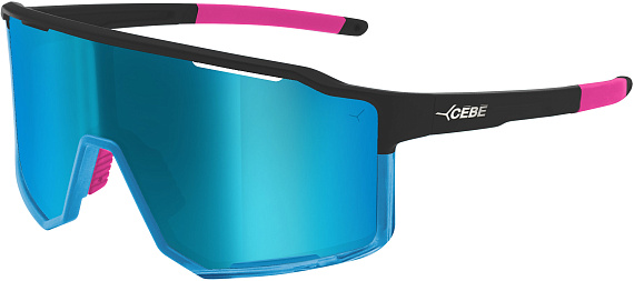 Очки Cebe Outflow S Matt Trans Blue Black Pink/Grey Blue Revo Cat.3 - Фото 1 большая