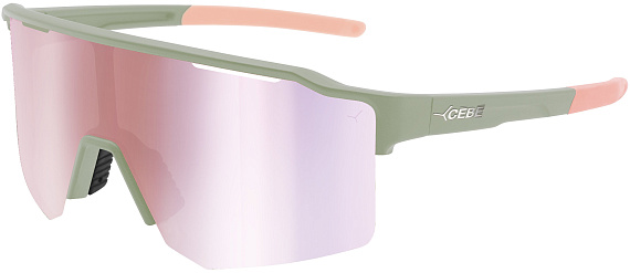 Очки Cebe Outflow S Lite Matt Light Green/Grey Pink Revo Cat.3 - Фото 1 большая