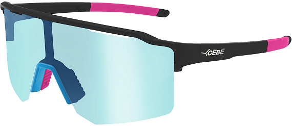 Очки Cebe Outflow S Lite Matt Trans Blue Black Pink/Vario Grey Blue Revo Cat.1>3 - Фото 1 большая