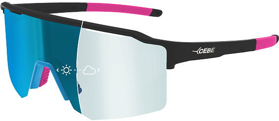 Очки Cebe Outflow S Lite Matt Trans Blue Black Pink/Vario Grey Blue Revo Cat.1>3 - Фото 2 большая