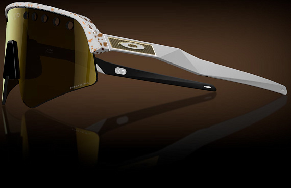 Очки Oakley Sutro Lite Sweep Mvdp Red/Gold Splatter/Prizm 24K - Фото 3 большая