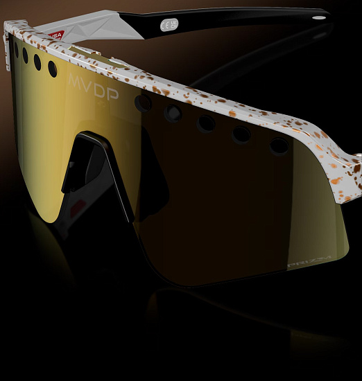 Очки Oakley Sutro Lite Sweep Mvdp Red/Gold Splatter/Prizm 24K - Фото 5 большая