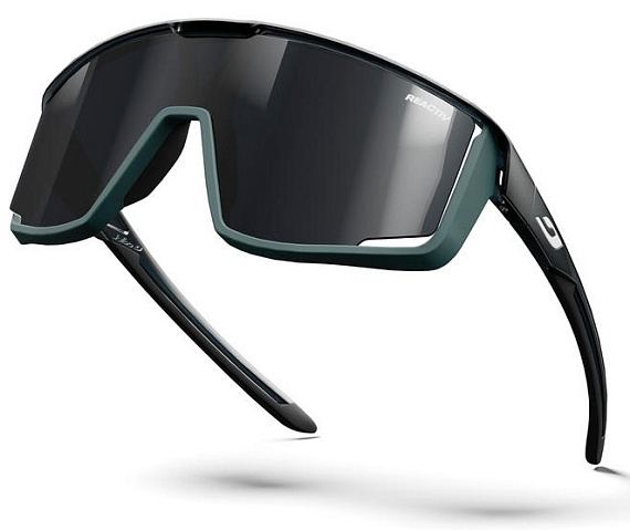 Очки Julbo Fury Shiny Translucent Black/Matt Green Reactiv Performance 0-3 - Фото 5 большая