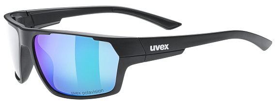 Очки Uvex Sportstyle 233P Черный матовый/Зеленый - Фото 2 большая