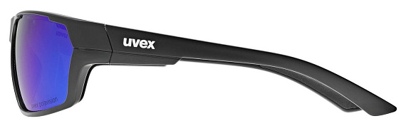Очки Uvex Sportstyle 233P Черный матовый/Зеленый - Фото 8 большая