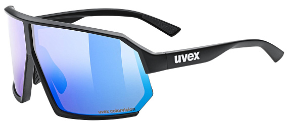 Очки Uvex Sportstyle 237 Cv Черный матовый/Синий - Фото 1 большая