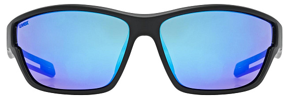 Очки Uvex Sportstyle 806 Черный матовый/Синий - Фото 3 большая