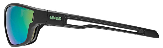 Очки Uvex 806 Черный матовый/Зеленый - Фото 5 большая
