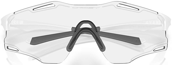 Очки Oakley Cybr Zero Matte White w/ Clear Photo 50% Iridium - Фото 5 большая