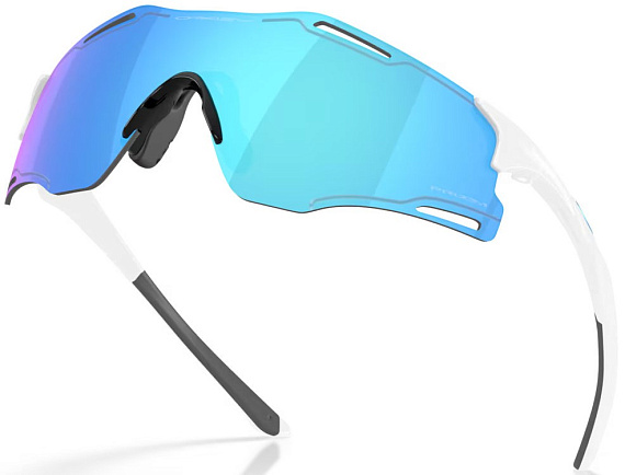 Очки Oakley Cybr Zero Pol White w/ Prizm Sapphire - Фото 4 большая